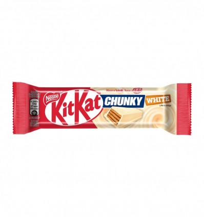 Вафлі Kit Kat Chunky White вкриті білою глазур`ю 40г