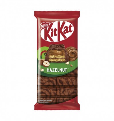 Шоколад Kit Kat Hazelnut молочний та чорний 99г
