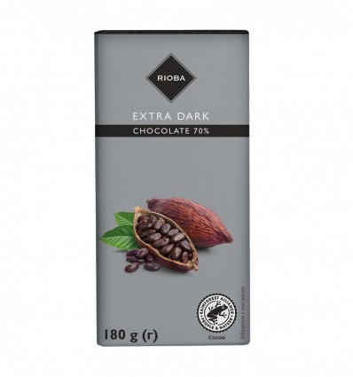 Шоколад Rioba темный 70% какао-продуктов 180г