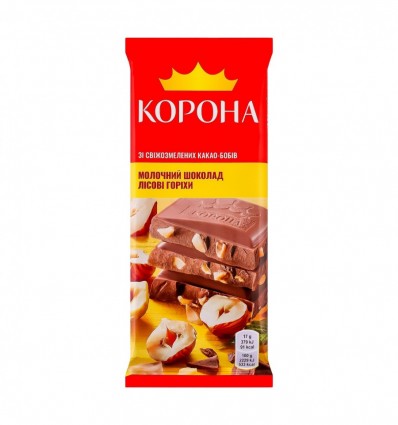 Шоколад Корона Лесные орехи молочный 85г