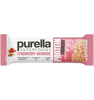 Батончик Purella Superfoods Crunchy Strawberry Meringue протеиновый 45г