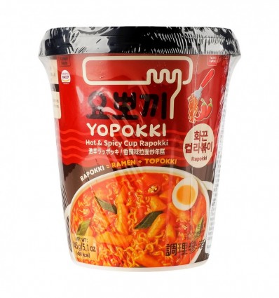 Рапокки Yopokki быстрого приготовления острые 145г.