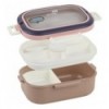 Ланчбокс с разделителем Kite K25-1182-1, 1100 мл, бежевый