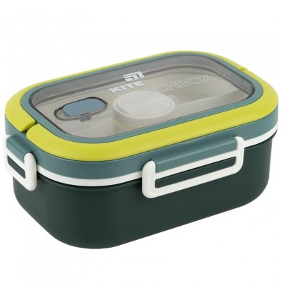 Ланчбокс с разделителем Kite K25-1182-3, 1100 мл, зеленый