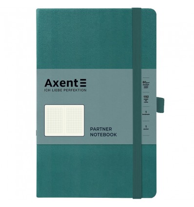 Книга записная Partner 8201-63-A, 125х195, 96л, клеточка, лазурная