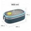 Ланчбокс Kite K25-1180-2, 900 мл, синий