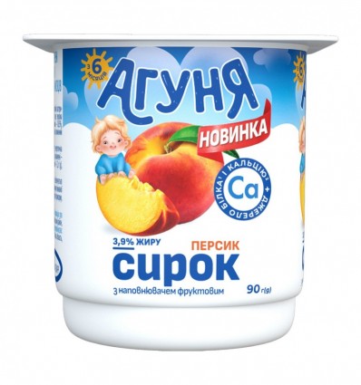 Сирок Агуня Персик для дітей від 6-ти місяців 3.9% 90г