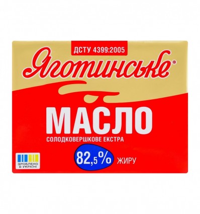 Масло сладкосливочное Яготинское Экстра 82.5% 180г