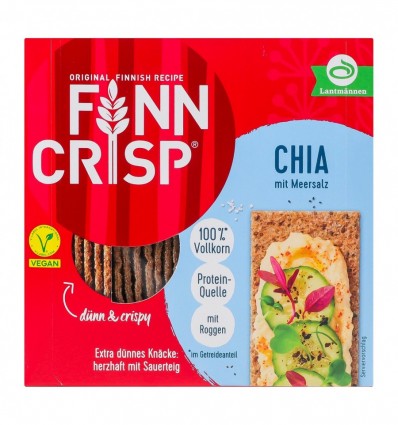 Сухарики Finn Crisp цельнозерн с чиа и морской солью 195г