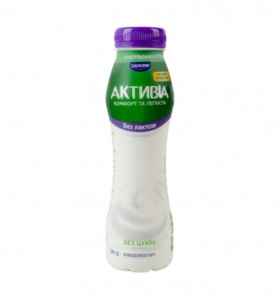 Біфідойогурт Активіа безлактозний без додан цукру 0.9% 260г
