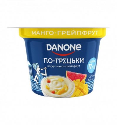 Йогурт Danone По-гречески Манго-грейпфрут с 3.5% 150г