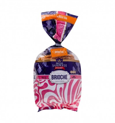 Хліб Київхліб Британський сендвіч Бріош нарізний 400г