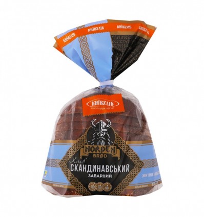 Хліб Київхліб Скандинавський заварний половинка в нарізці 400г