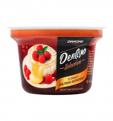 Десерт Делиссимо Малина-камамбер кисломолочный 5% 180г