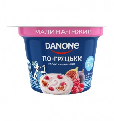 Йогурт Danone По-грецьки Малина-інжир з наповнювач 3.5% 150г