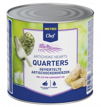 Четвертинки Metro Chef сердцевин артишоков в рассоле 2.65л