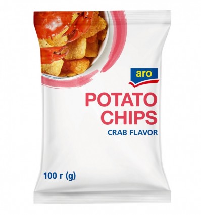 Чипсы Aro картофельные со вкусом краба 100г