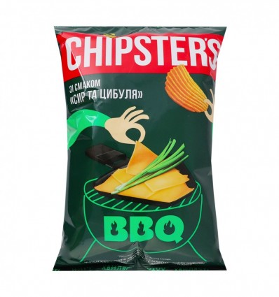 Чипси картопляні Chipster`s Сир та цибуля хвилясті 95г