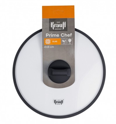 Кришка Krauff Prime Chef скляна діаметр 28см