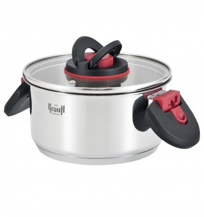 Каструля Krauff 1,9л зі скляною кришкою діаметр 16см