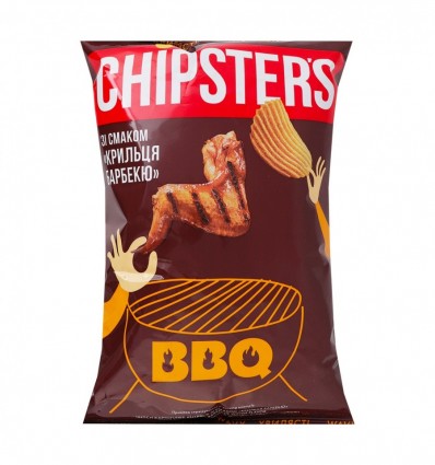 Чипси картопляні Chipster`s Крильця барбекю хвилясті 95г