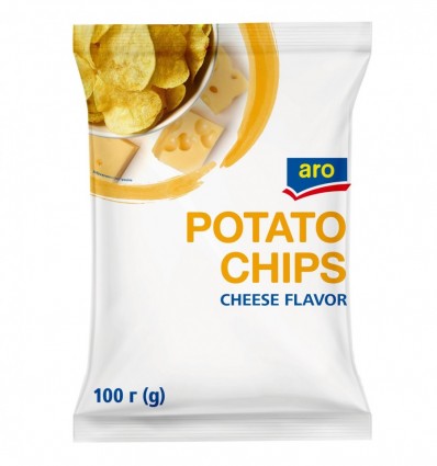 Чипси Aro картопляні зі смаком сиру 100г