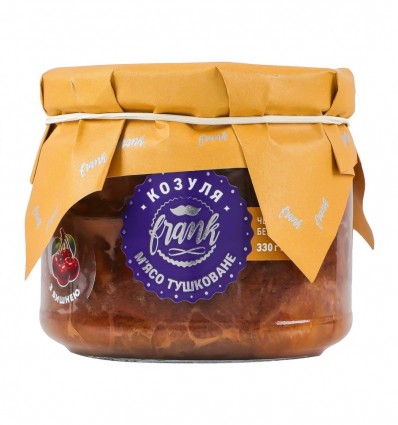 Мясо косули Frank тушеное с вишней стерилизованное 330г