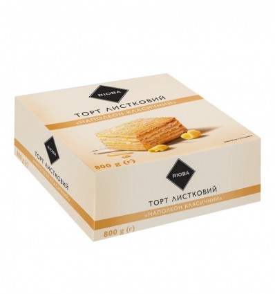 Торт Rioba Наполеон Классический слоеный 800г