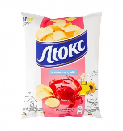 Чипси картопляні Люкс зі смаком краба 105г