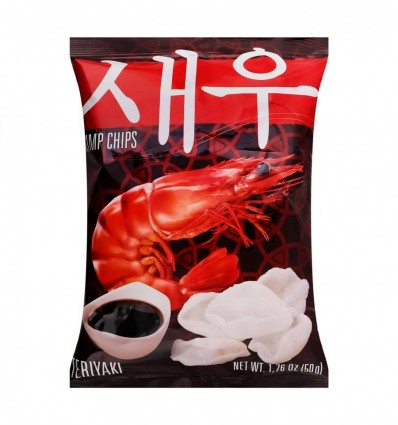 Чипсы креветковые Shrips со вкусом соуса Терияки 50г