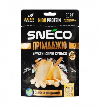 Шарики творожные Sneco Примаджио хрустящие 20% 28г