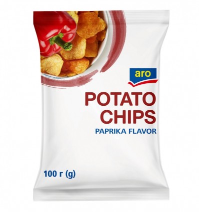 Чипси Aro картопляні зі смаком паприки 100г