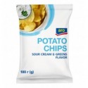 Чипсы Aro картофельные со вкусом сметаны с зеленью 100г