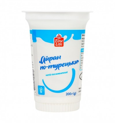 Напій Fine Life Айран по-турецьки кисломолочний 200г