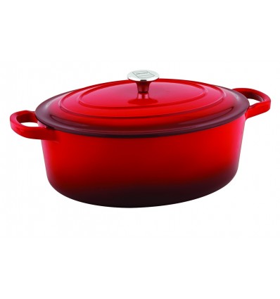 Каструля Metro Proffessional овальна червона 35см 7,9 л