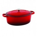 Кастрюля Metro Professional овальная красная 35 см 7,9л