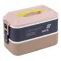 Ланчбокс двойной с наполнением Kite K25-1184-1, 2000 мл, бежевый