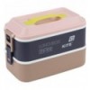 Ланчбокс подвійний з наповненням Kite K25-1184-1, 2000 мл, бежевий