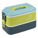 Ланчбокс двойной с наполнением Kite K25-1184-2, 2000 мл, синий