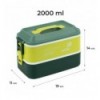 Ланчбокс подвійний з наповненням Kite K25-1184-3, 2000 мл, зелений