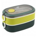 Ланчбокс двойной с наполнением Kite K25-1181-3, 1600 мл, зеленый