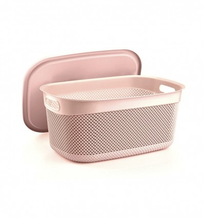 Корзина Drop прямокутна з кришкою mix 9л