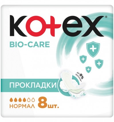 Прокладки Kotex Bio Care Normal 8шт