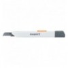 Ніж канцелярський 6607-A, мет. направл, 9мм, закрите лезо, білий