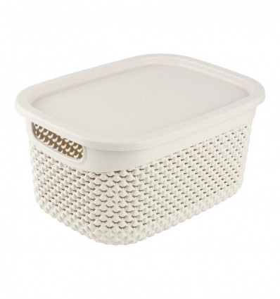 Корзина Drop прямоугольная с крышкой mix 3,3л