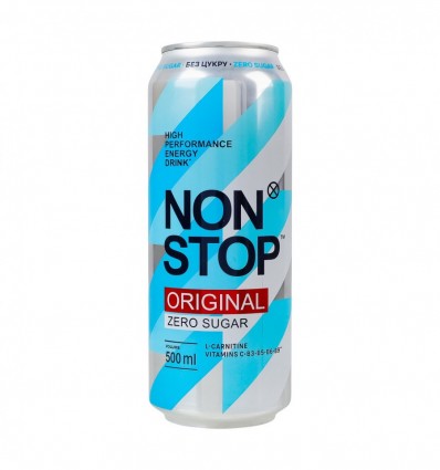 Напій енергетичний Non Stop Original б/а б/цукру 0.5л