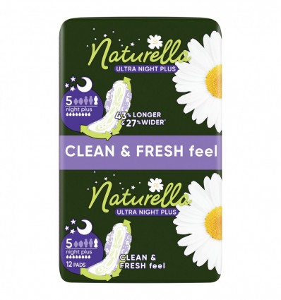 Прокладки Naturella гігієнічні аромат Camomile нічні Плюс Duo 12шт