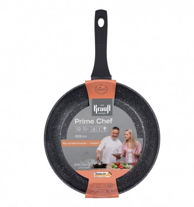 Сковорода Krauff алюминиевая с антипригарным мраморным покрытием диаметр 28см.