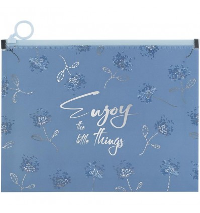 Папка на молнии zip-lock А5+ Flower Symphony-3, 1498-46-A