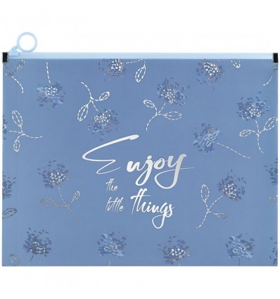 Папка на молнии zip-lock А4+ Flower Symphony-3, 1497-46-A